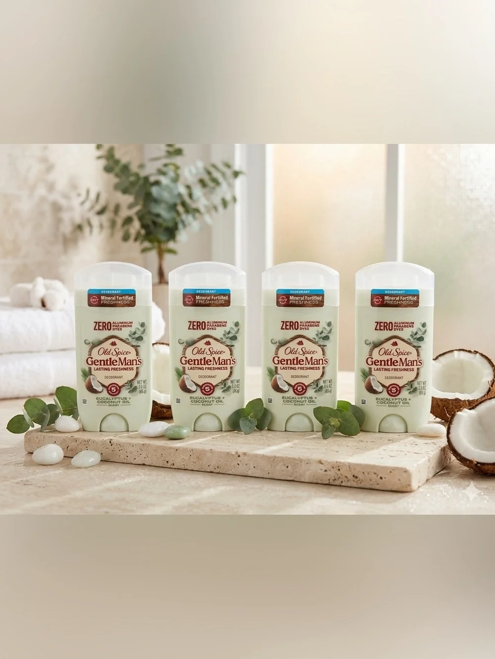 Old Spice GentleMan's Eucalyptus + Coconut Oil Deodorant Stick - Light Green
